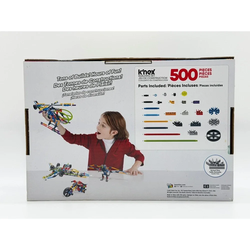 KNEX‎ Wheels & Wings Building Set 500 Pieces 30 Models 80208 STEM Toy Kit